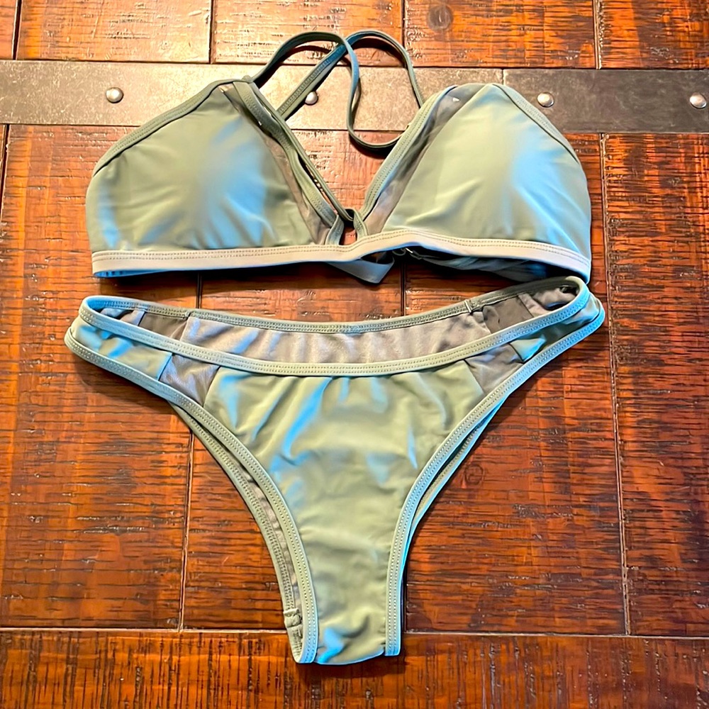 Juniors Green Bikini